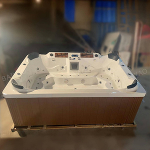 BY-5011 Lazy Spa Gran Exterior Independiente Hidromasaje Exterior Bañera Jakuzzy <span class=keywords><strong>Piscina</strong></span> de Hidroterapia <span class=keywords><strong>con</strong></span> Yacusi Jacuzzi al aire libre - Product Image 6