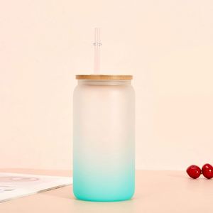 En stock : Verre transparent pour soda 12oz 16oz, Mug à bière pour sublimation, avec couvercle en bambou, pour vin, eau claire, jus, et verre à bière vierge - Product Image 4