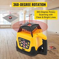 VEVOR-Niveau Laser Auto-Nivelant, Outil de Mesure à Balayage Horizontal Vertical, 360 m, Rotatif, 250