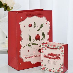 Wholesale Custom Print Logo Luxury Square <b>Valentine</b> Perfume White Paper Bag Thank You Plain Paper Shopping Bags With Handles - Product Image 2