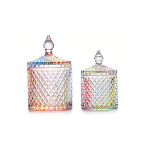 De Color de Otoño de lujo geométrica de Boticario de frasco de vidrio vela con tapa - Product Image 2