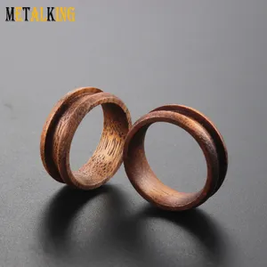 Natural Koa Wood Blank Ring for Inlay, Fashion Wood Material