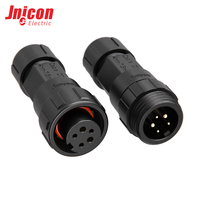 Conector Circular de Conexión Rápida M16 de 2+3 Pines, 8A 125V, Enchufe Macho y Hembra con Bloqueo Roscado a Prueba de Agua