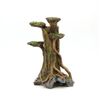 Décoration d'aquarium en résine en forme de tronc d'arbre en mousse artificielle avec grotte cachette pour petits poissons et crevettes