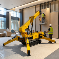 Mini-grue araignée de 10 tonnes avec une hauteur de levage de 20 mètres pour les travaux d'érection et d'assemblage de structures en acier