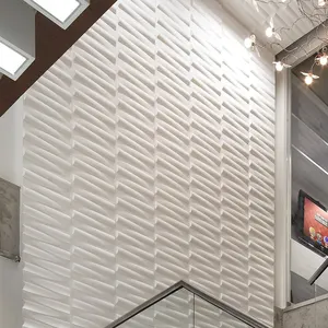 Şık evler için PVC kaplama fayans 3D dekoratif iç duvar kaplaması