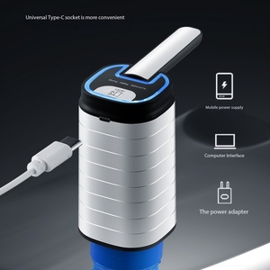 New Foldable <b>Drinking</b> Water Pump 1-3 Button Start USB Type C Charging Portable White Black Water <b>Dispenser</b> - Product Image 5