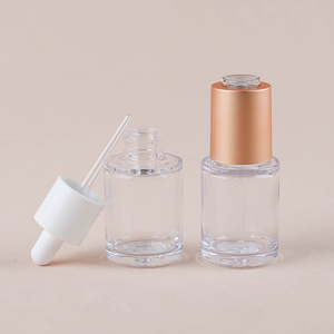 Emballage cosmétique de soins de la peau 30 ML PET cylindre torsion <span class=keywords><strong>bouton</strong></span> poussoir cheveux <span class=keywords><strong>barbe</strong></span> compte-gouttes bouteille bouchon à vis rechargeable pour les soins de la peau - Product Image 3