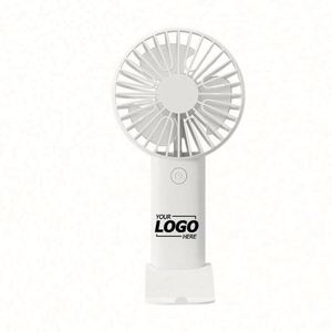 Modern Portable Mini Handheld Fan Phone Stand-Custom Logo Silk Screen Printed USB Rechargeable ABS Material Promotional <b>Gifts</b> - Product Image 1