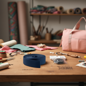 สายรัดอิลันแบบเว็บบิ้ง ขนาด 3.8 ซม. x 3 ม. สีน้ำเงินกรมท่า สำหรับทำกระเป๋าถือ - Product Image 3