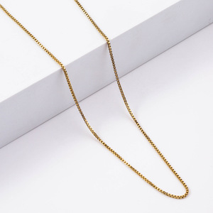 Collier chaîne maille gourmette en acier inoxydable doré poli, minimaliste, empilable, bijou de main pour femme, usage quotidien, vente en gros - Product Image 3