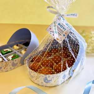 Boîtes à pâtisserie personnalisées pour beignets, baklavas, petits chocolats, emballage, berceau, <span class=keywords><strong>souvenir</strong></span> <span class=keywords><strong>de</strong></span> <span class=keywords><strong>naissance</strong></span>, boîte cadeau avec fenêtre et ruban - Product Image 6