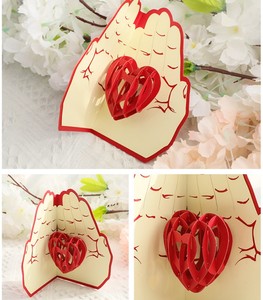 Tarjeta creativa con diseño <span class=keywords><strong>de</strong></span> corazón en la mano, tarjeta 3D emergente, regalo para el Día <span class=keywords><strong>de</strong></span> San Valentín, tarjeta <span class=keywords><strong>de</strong></span> felicitación hecha a mano, tarjeta <span class=keywords><strong>de</strong></span> invitación <span class=keywords><strong>de</strong></span> boda - Product Image 6