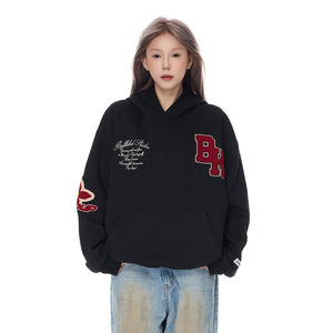 Sudadera con Capucha Bordada Estilo Americano High Street Heavy Industry para Hombre y Mujer, Tendencia Otoño-Invierno, Holgada y Casual - Product Image 3