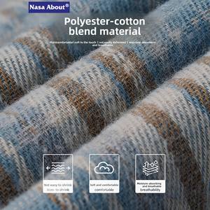 2025 <span class=keywords><strong>NASA</strong></span> High-End Casual ampio Top primavera autunno a quadri girocollo 220 grammi tessuto lungo nuovo Design Versatile alla moda - Product Image 3