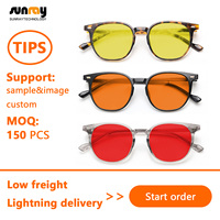 Gafas con Logotipo Personalizado, Superventas, para Niños, Unisex, con Patrón Geométrico, Montura Negra, Aro Completo, Ligeras, Anti-Luz Azul