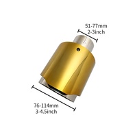Vente chaude d'échappement haute Performance embouts de silencieux d'échappement universels accessoires de voiture tuyau d'échappement en acier inoxydable doré
