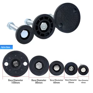 M8 M12 M14 M20 Nylon Base Dia 40mm Thread Length 80mm Machinery Industrial Machine Base Adjustable Plastic Leveling Feet