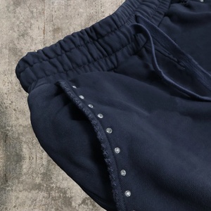 Streetwear <b>Men's</b> Casual Rhinestone Joggers <b>Trousers</b> Heavyweight 100% Cotton Custom Baggy <b>Flared</b> Wide Leg Sweatpants <b>Men</b> - Product Image 3
