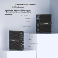 Mini PC industriel sans ventilateur VENOEN N95, 8 Go de RAM, 128 Go de SSD, Windows 11 Pro, double LAN, 2xHD, 2xDP, 12 1xRS232 COM, WiFi pour Intel UHD