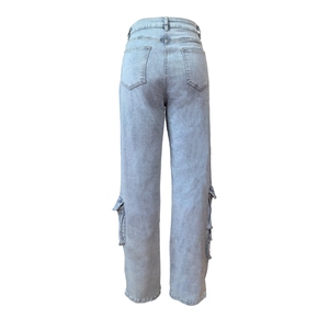 Nuevo Diseño, Jeans de Pierna Recta para Mujer, Elásticos, Holgados, con Múltiples Bolsillos, a la Moda - Product Image 3