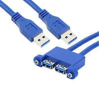 Linelon — câble adaptateur USB 3.0 mâle à femelle, 2 ports, pour ordinateur, pc