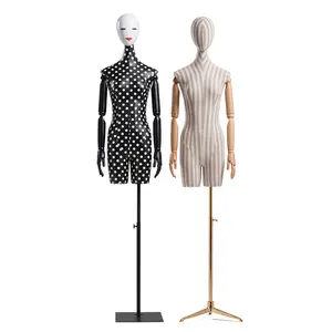 Professional tailor dress half body mannequins with movable head and arms