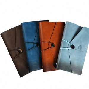 Office Notebook <b>Journal</b> Notebook and Pen Gift Stationery Set Wholesale Custom A5 B6 with Elastic Strap Pu Printed Diary 100PCS - Product Image 6