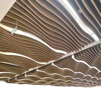 Plafond suspendu à déflecteur personnalisé Panneau de plafond ignifuge Plafonds métalliques modernes en alliage d'aluminium à bandes