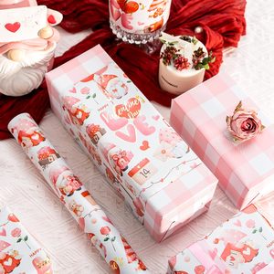 Valentine's Pink Gnome <b>Wrapping</b> <b>Paper</b> 17 In X 32.8 Ft Double Side Eco Friendly Gift Craft Packaging <b>Paper</b> - Product Image 6