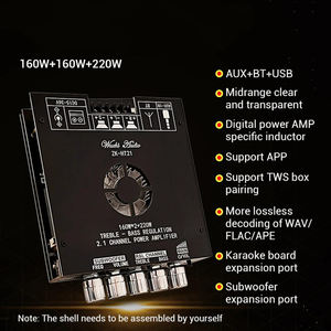 160Wx2เครื่องขยายเสียงดิจิตอล <span class=keywords><strong>ZK</strong></span>-<span class=keywords><strong>HT21</strong></span>-3G + ซับวูฟเฟอร์ช่อง2.1 220W <span class=keywords><strong>TDA7498E</strong></span> บลูทูธแอมพลิฟายเออร์เสียง BT ควบคุมแอป/ รองรับ TWS - Product Image 1