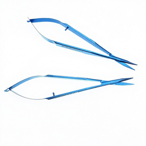 Tijeras Oftálmicas Manuales de Acero Inoxidable con Punta Fina, Juego de Instrumentos para Cortar Tejido Conjuntival para Cirujanos Oftalmológicos - Product Image 2