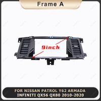 Cadre de lecteur DVD de voiture Aijia pour NISSAN Patrol Y62/Armada/Infiniti QX56 QX80 2010-2020 Pièces détachées automobiles Accessoires de voiture Panneau de navigation