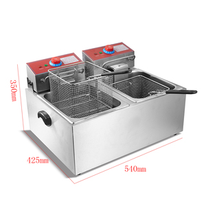 <span class=keywords><strong>Tarzan</strong></span> 4L Friteuse Électrique Commerciale Table Top Friteuse Double Réservoir Machine Pour Les Ventes Chip Poulet Et Friteuse - Product Image 2