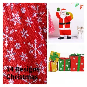 RTS 14 tasarımlar kar tanesi ağacı oyuncak halı masa örtüsü karnaval dekorasyon Polyester metalik örgü Lurex noel kumaşlar