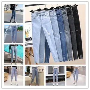 Lässige Hosen Stock Jeans Custom Destroyed Denim Jeans Zerrissene Röhrenjeans Herren Überschuss Stock Lots Clearance Gebrauchte Kleidung - Product Image 2