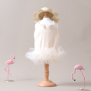 Offre Spéciale mode doux chiot chat dentelle robe de princesse Costume pour animaux de compagnie mignon licou robe peut être personnalisé modèle - Product Image 1