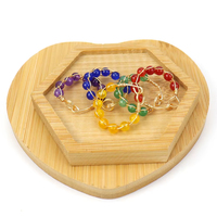 Neue personal isierte handgemachte Gold Wicklung sring Achat Perlen Amethyst Kristall ring weiblich verstellbarer Ring Kristalls chmuck