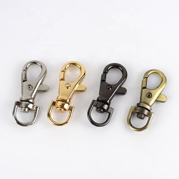Meetee F3-35 9mm Alloy Hook Buckle Accessories Bag Chain Connector Dog Buckles Strap Rotating Lobster Clasps Snap Hook Hardware