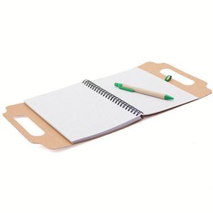 Set de Papelería Personalizable para Oficina, Regalo Ecológico Promocional, Bloc de Notas Adhesivas con Cubierta de Papel Kraft en Espiral - Product Image 4