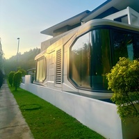 Vente directe d'usine, maison capsule au design unique, la meilleure maison modulaire en acier moderne de luxe de Chine