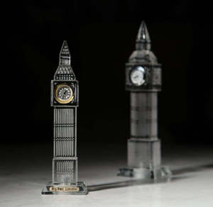 Phổ Biến Bán Buôn Pha Lê Xây Dựng Mô Hình Biểu Tượng Tùy Chỉnh Giá Rẻ 3D Mô Hình Mini Lớn Ben Pha Lê Đồng Hồ Cho Lưu Niệm - Product Image 6