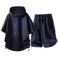 Conjunto de Camiseta y Pantalones Cortos de Verano con Bloques de Color, de Secado Rápido y Sensación Fresca, con Protección UV para Actividades al Aire Libre