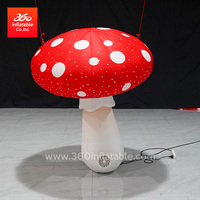 Gonflables en forme de champignon géant pour la publicité en plein air, avec lumière Led, gonflage de grands ballons gonflables en forme de champignon de conception personnalisée