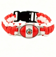 Bracelet en paracorde personnalisé avec le drapeau de l'Irlande du Nord, bracelet de survie tissé à la main pour les compétitions sportives et les collections culturelles