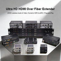 PINWEI 4K30Hz 1080P untuk Ekstender KVM Serat Optik SC dengan PTP & Transmisi Satu-ke-Banyak Audio USB 20KM