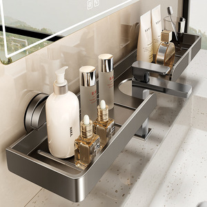 <span class=keywords><strong>Ventouse</strong></span> miroir coin avant monté plastique fini toilette support de rangement avec robinet évier mural salle de bain lavabo - Product Image 2
