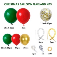 Décoration de fête sur le thème de Noël joyeux et festif, fournitures de décoration, ballons, arche de ballons, guirlandes, kits pour événements