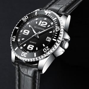 Reloj de Pulsera de Cuarzo de Lujo para Hombre, Reloj de Negocios Casual de Acero Inoxidable con Calendario de Moda - Product Image 3