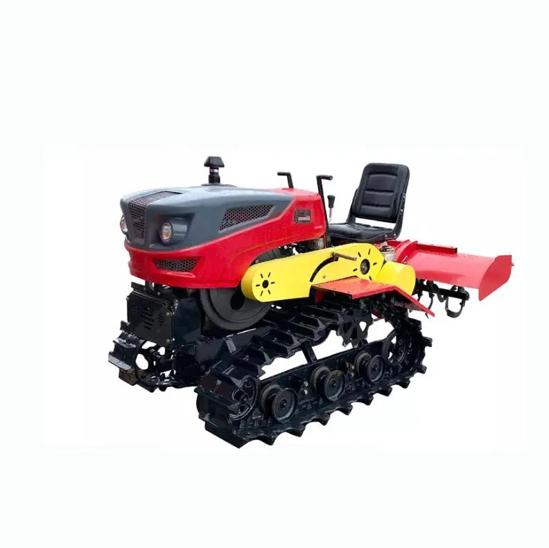 Günstiger Preis 25 PS Paddy Field Crawler Traktor 50 PS 80 PS Crawler Gummi ketten traktor zu verkaufen